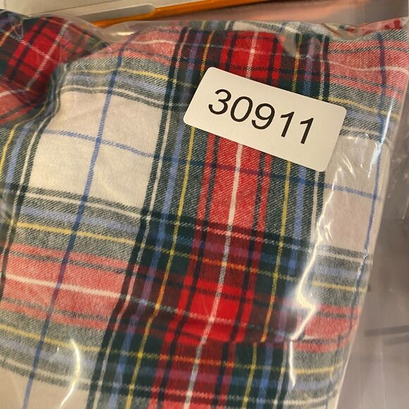 New Time And Tru Shirt Women M Medium Red Plaid Button Up Collared Long Sleeve - Picture 8 of 8